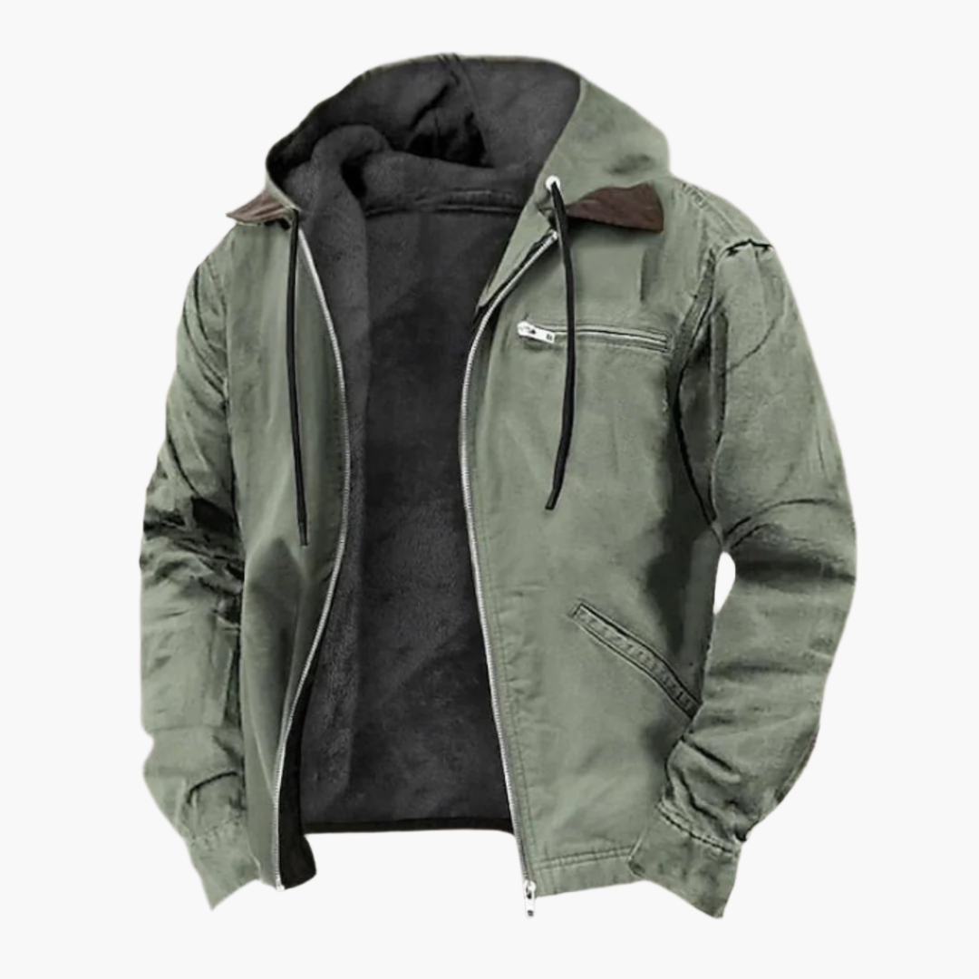 Stylische Freizeitjacke mit Kapuze und Reißverschluss