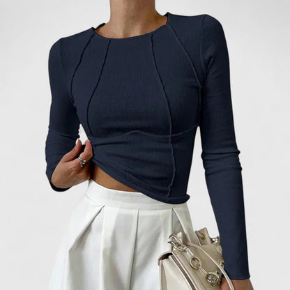 Women's Slim Fit Long-Sleeve Trendy Top