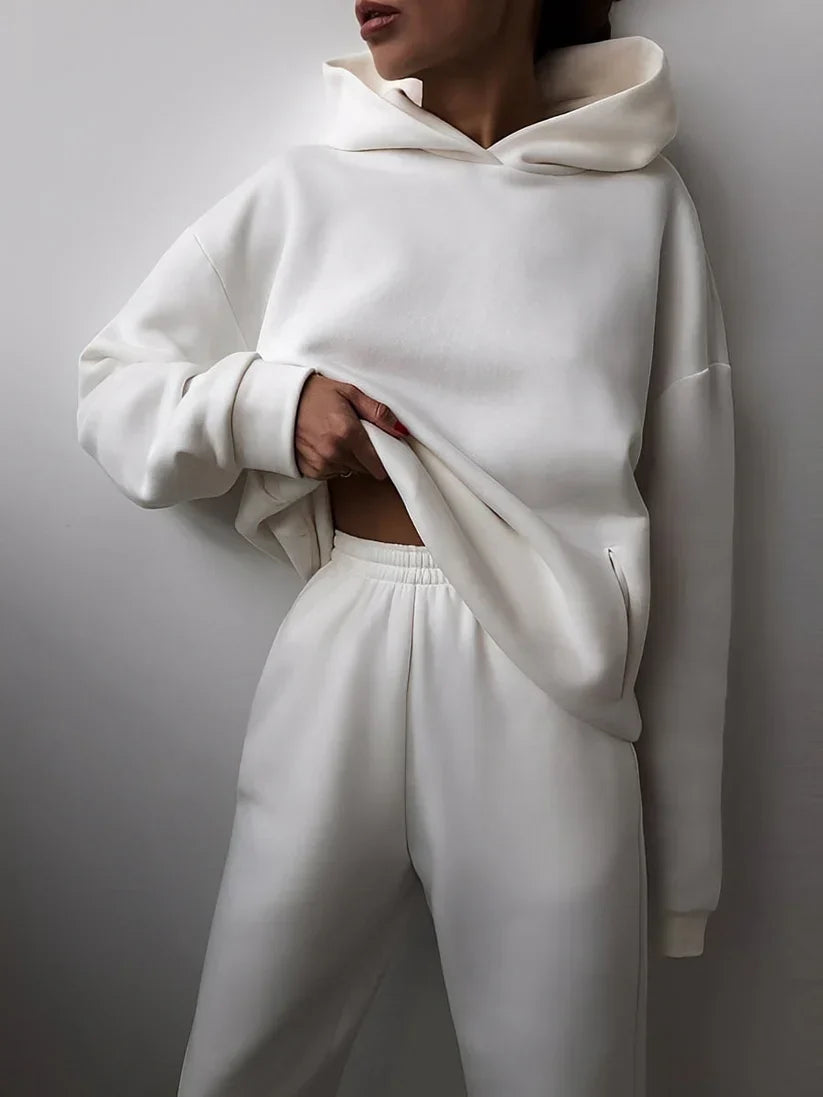 Women's Soft Pastel Hooded Tracksuit