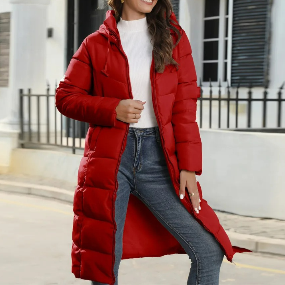 Women's Long Warm Winter Parka with Hood