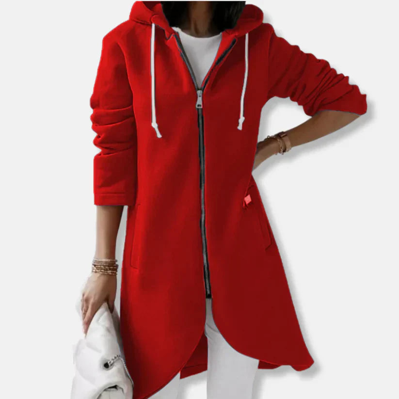 Loose Sweat Jacket With Hood And Zipper