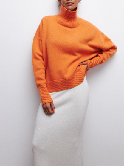 Stylish High-Neck Women's Sweater