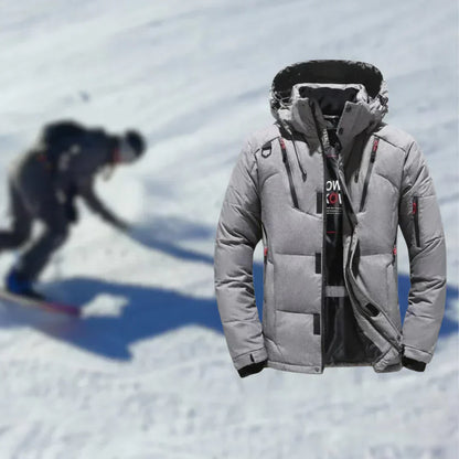 Warm Winter Jacket with Detachable Hood