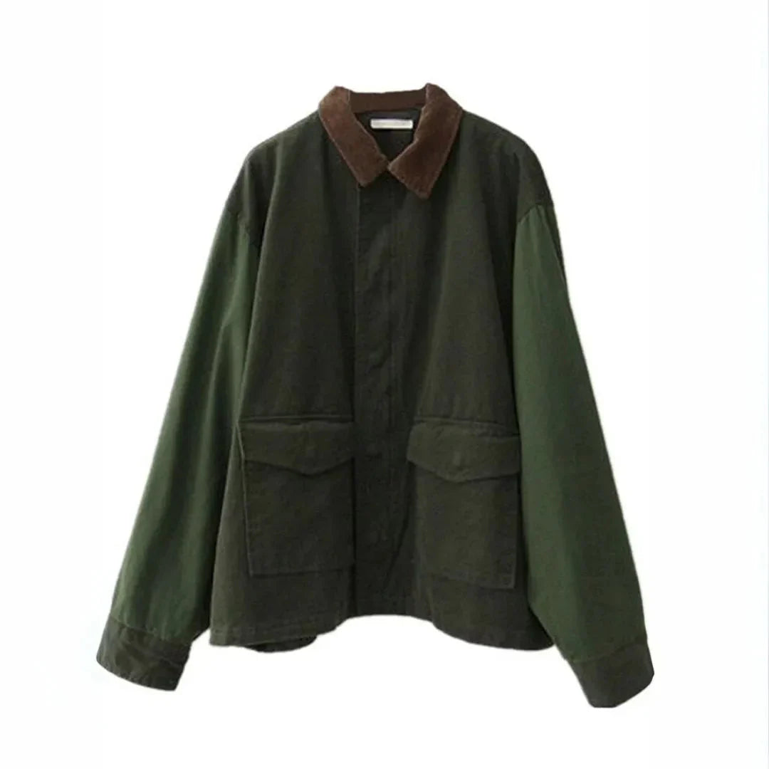 Stylish Ribbed Jacket Vintage Look