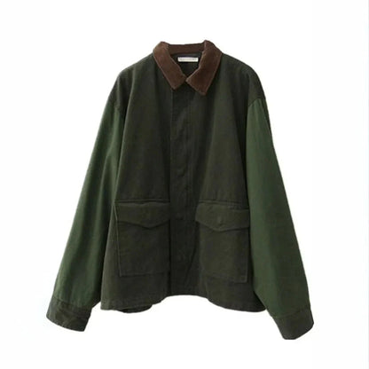 Stylish Ribbed Jacket Vintage Look