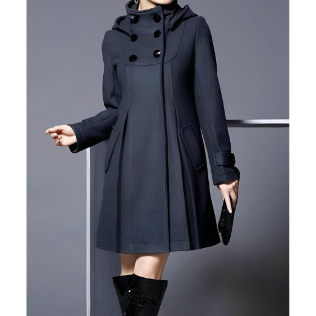 Elegant women's winter coat hood