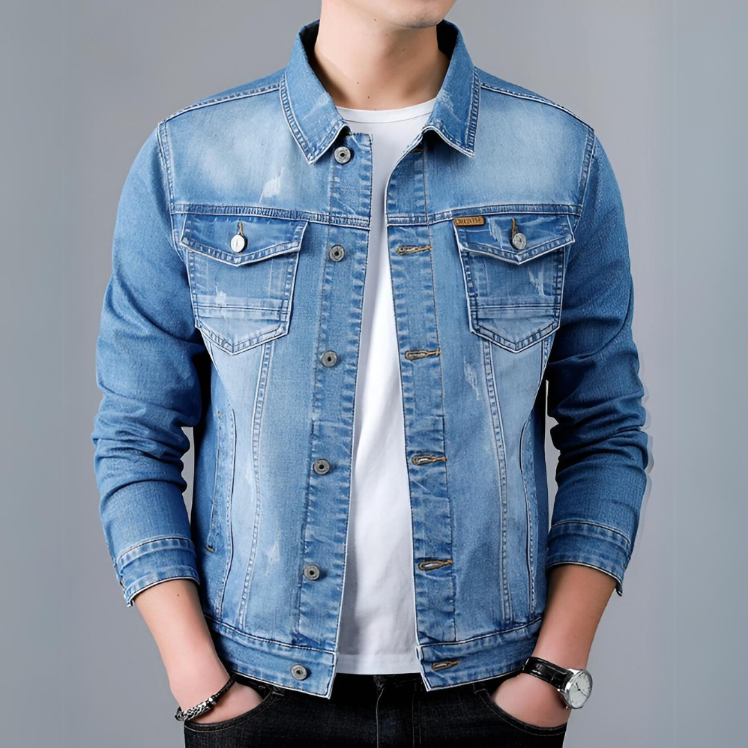 Stylish Men's Denim Jacket Classic Design