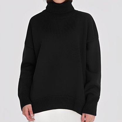 Übergroßer Damen Rollkragen Pullover Bequem