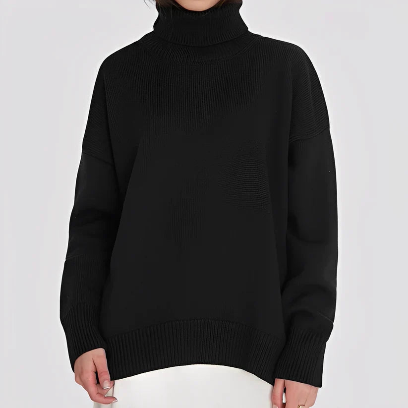 Großer Damen Rollkragen Pullover Einfach Elegant