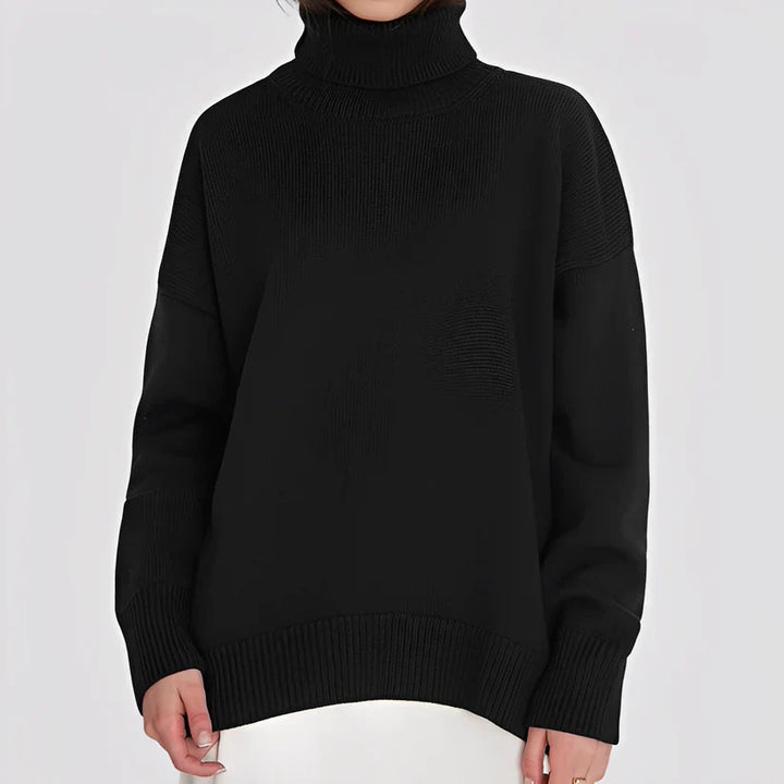Großer Damen Rollkragen Pullover Einfach Elegant