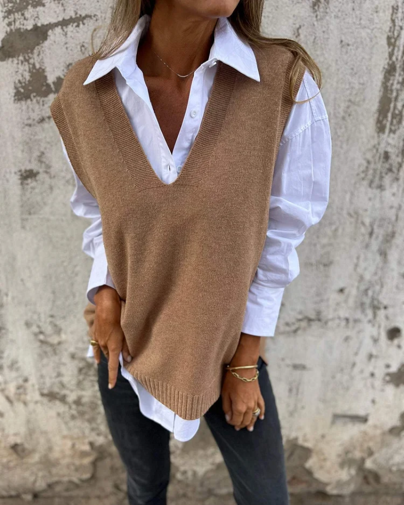 Soft Knitted Vest Women's Sweater