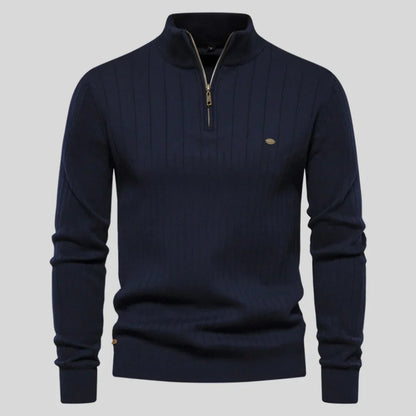 Men's Warm Knitted Half-Zip Sweater Winter Edition