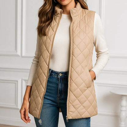 Fashionable quilted vest for women