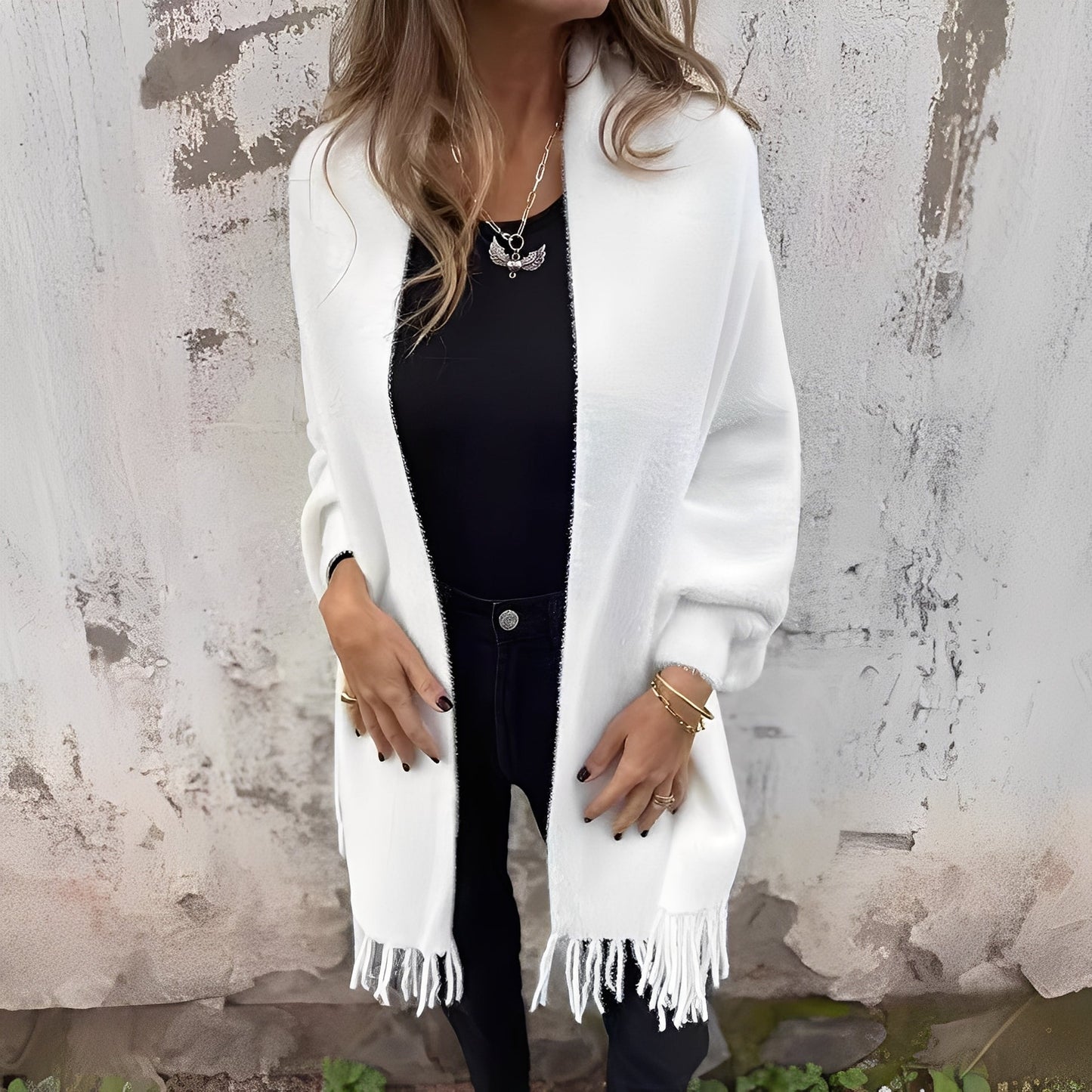 Modische Damen Strickjacke Lässig Chic