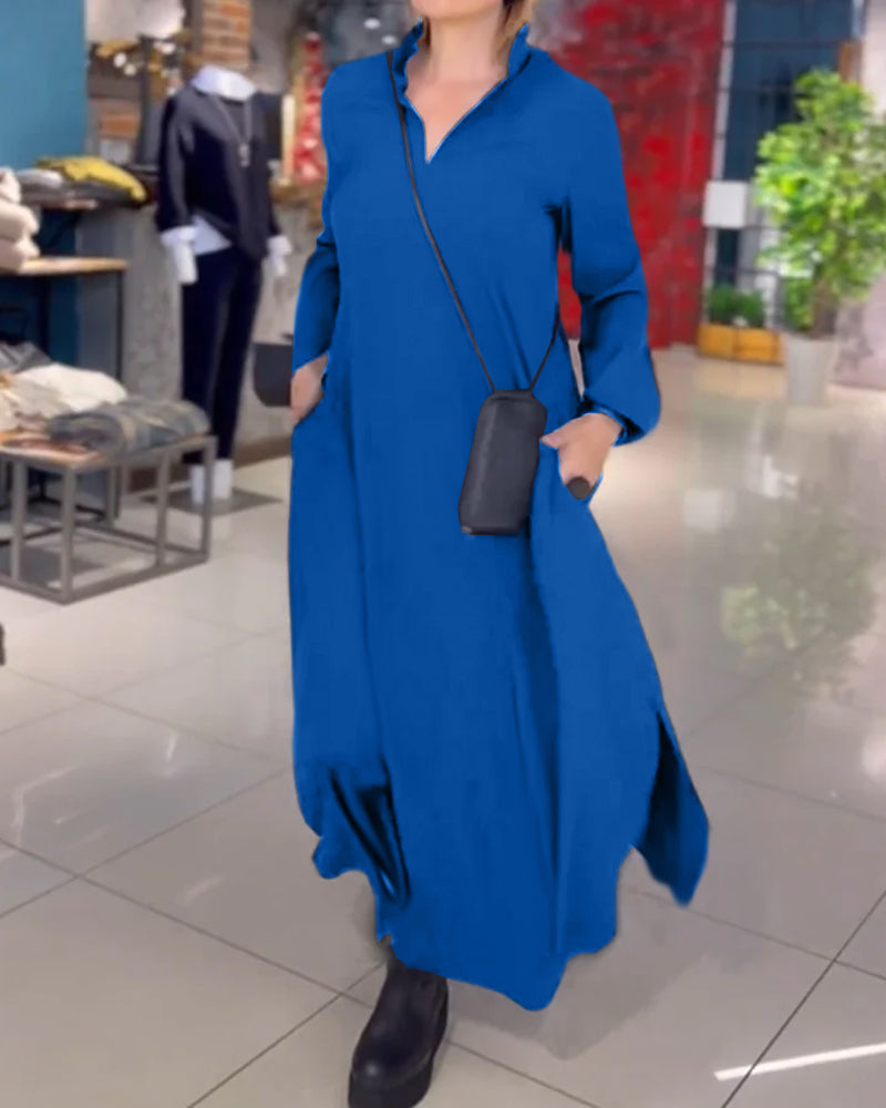 Elegant Long Evening Dress With Side Slit