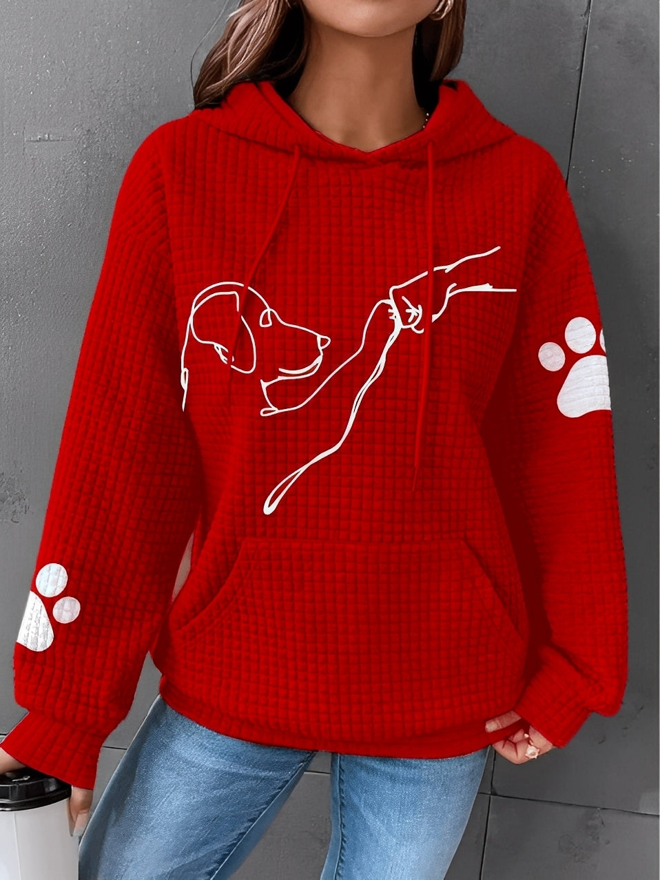 Stylish Women's Jacket | Printed, Soft Sweatshirt Hood