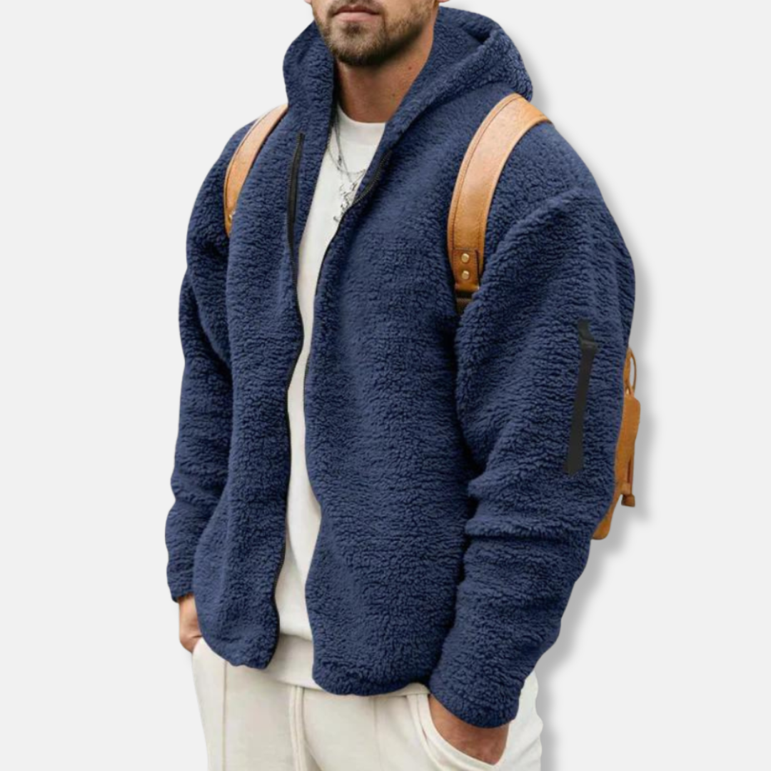 Kapuzenpullover Sherpa Fleece Bequem Schnitt