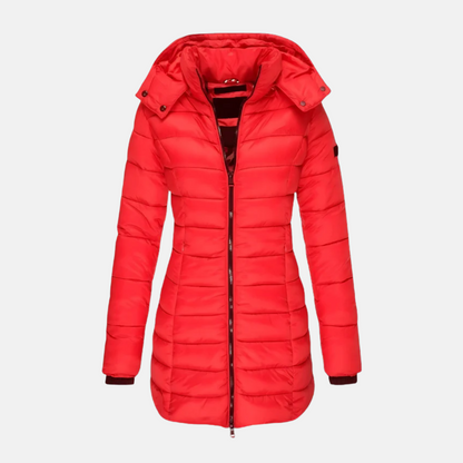 Women's Slim Fit Padded Hooded Winter Jacket