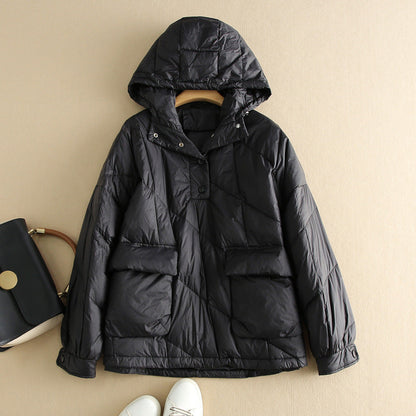 Stylish Women's Down Jacket Hood Colorful