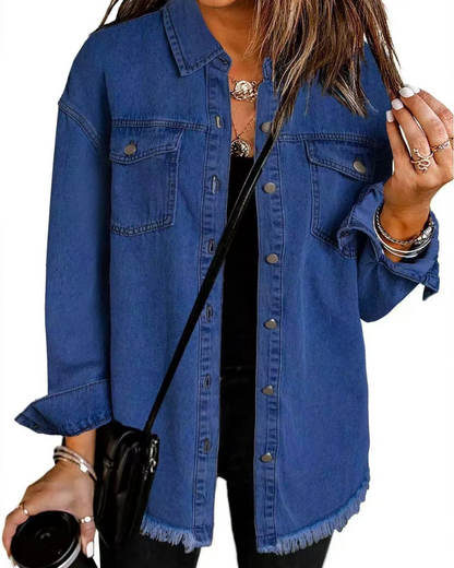 Women's Casual Cashmere Shirt Jacket