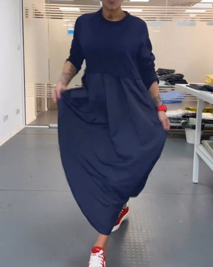 Colorful Leisure Dress Plain Fashion