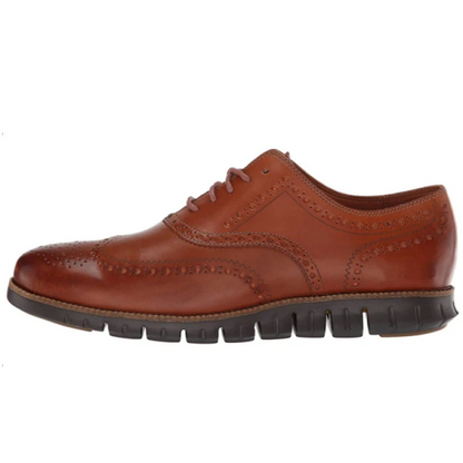 Elegant Men's Lace-up Brogues Brown