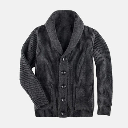 Morten – Wool Coat Scarf Collar Elegant Button Closure