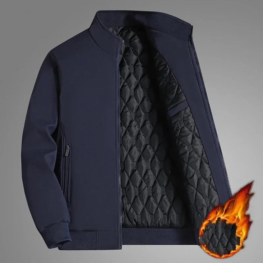 Stylish Men's Winter Jacket, Colorful Stand-Up Collar