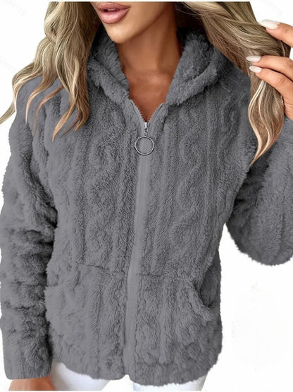 Hoodie Soft Comfortable With Zipper