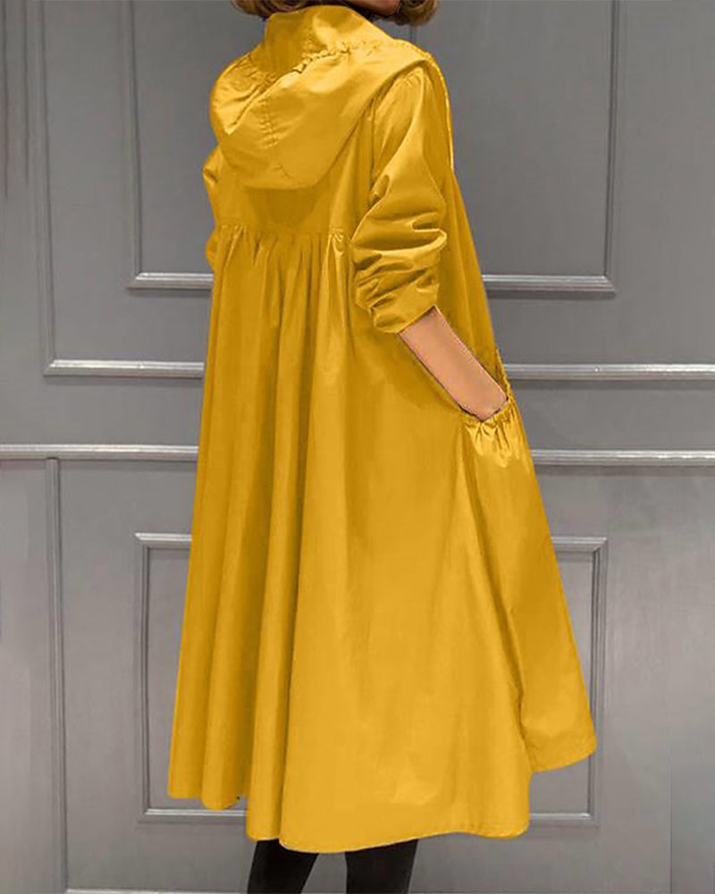 Stylish Mid-length Hooded Jacket Korean Chic
