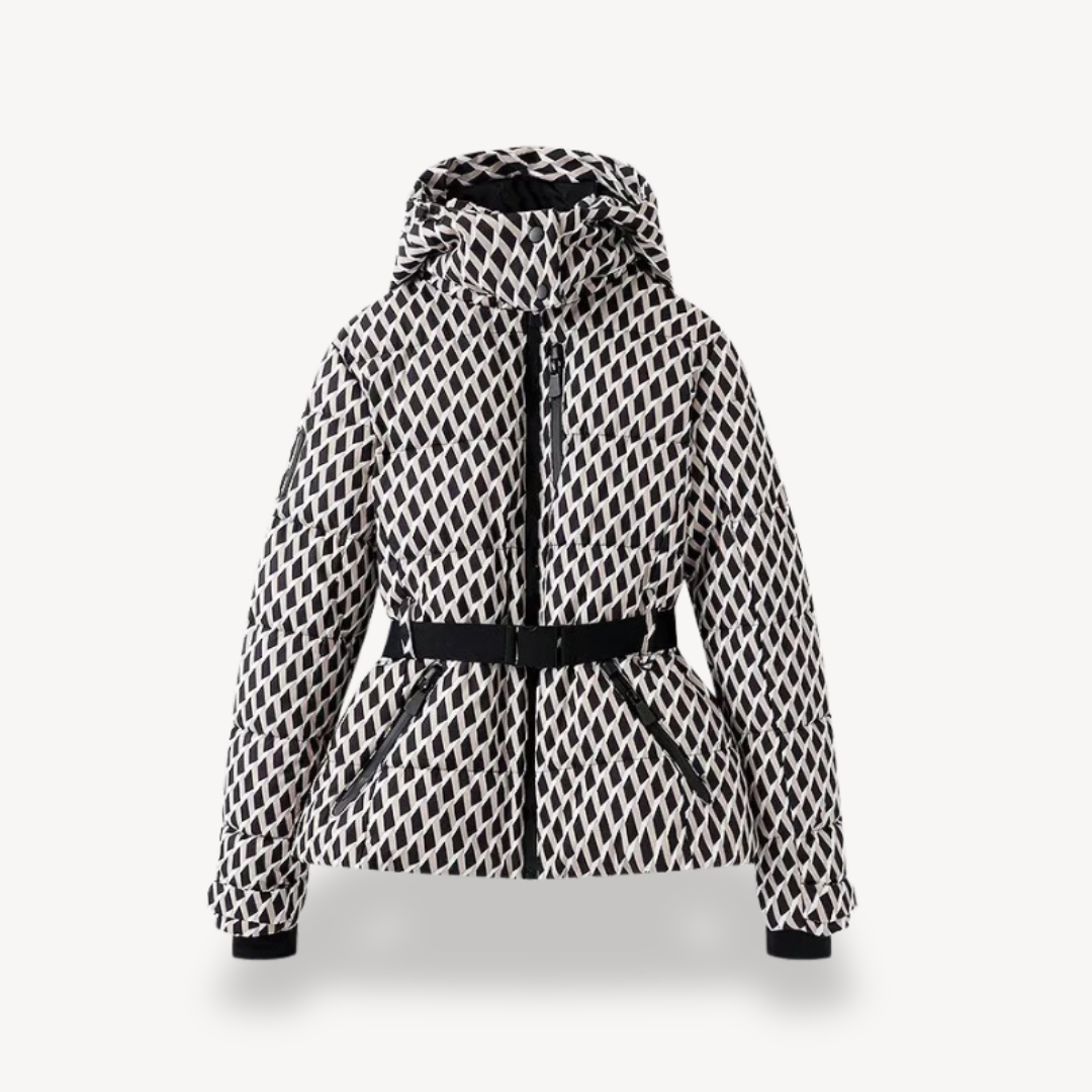Women's Quilted Jacket Hooded Parka with Belt Bag
