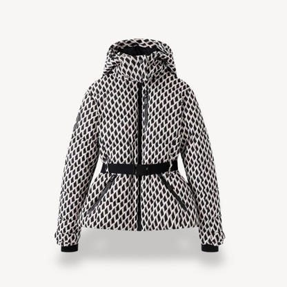 Women's Quilted Jacket Hooded Parka with Belt Bag