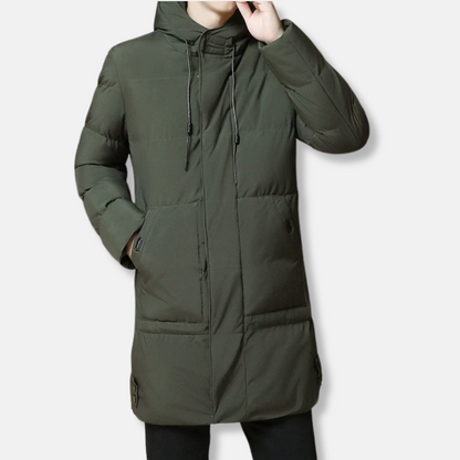 Waterproof Winter Jacket Long Padded Hood