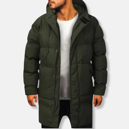 Warm Puffer Jacket Mid Length Hood