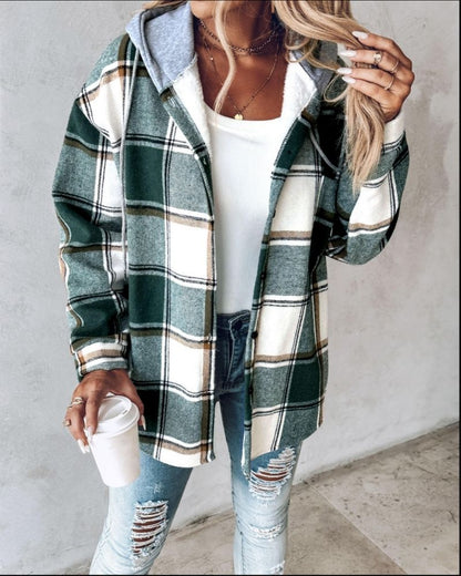 Gemütliche Flanelljacke Weich Bedruckt - IdealeKleiden