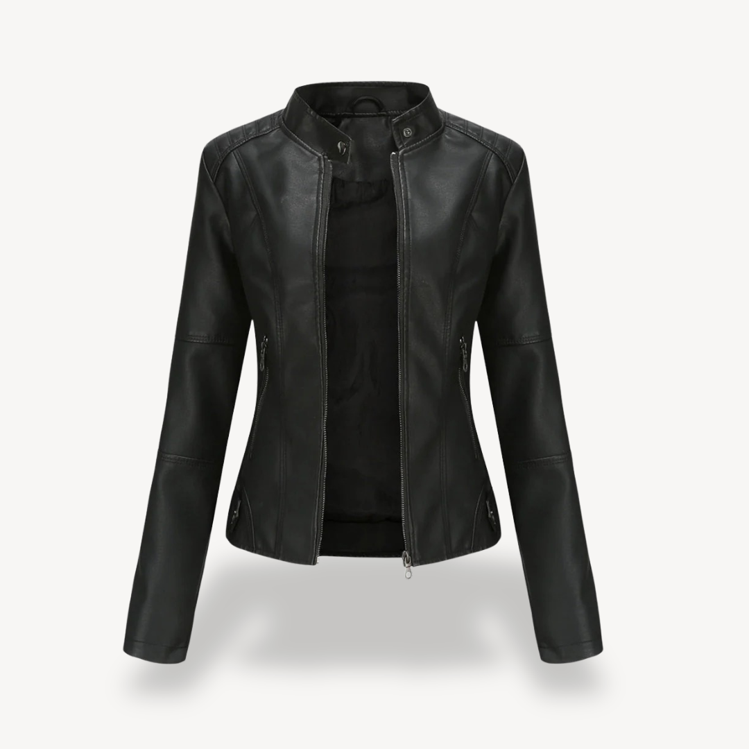 Stylish Women's Leather Biker Jacket