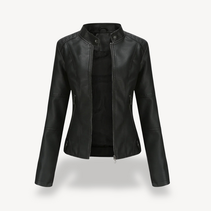 Stylish Women's Leather Biker Jacket