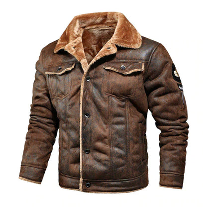 Herren Lederjacke Stilvoll Elegant - IdealeKleiden