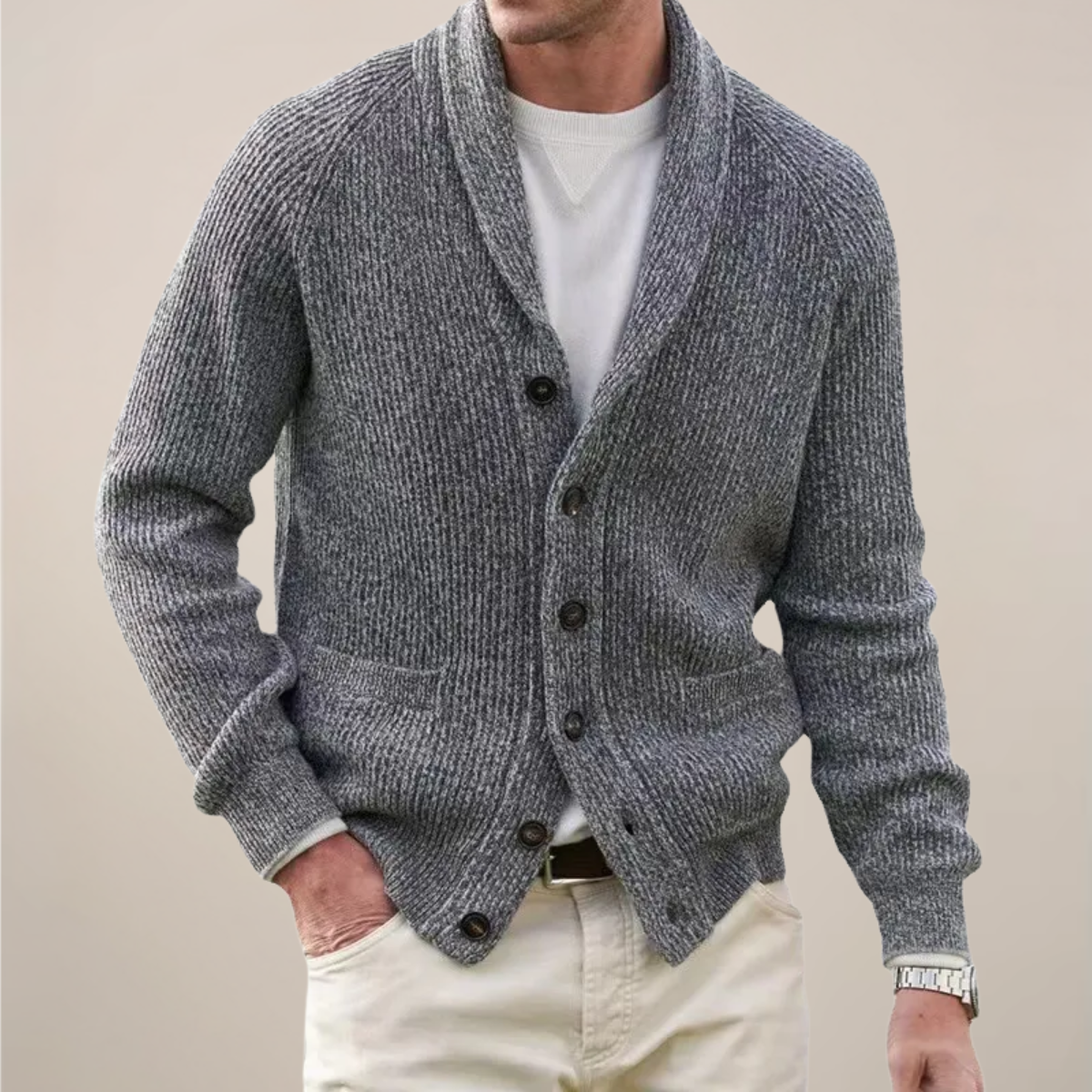Men's Cardigan Spring Modern Shawl Collar