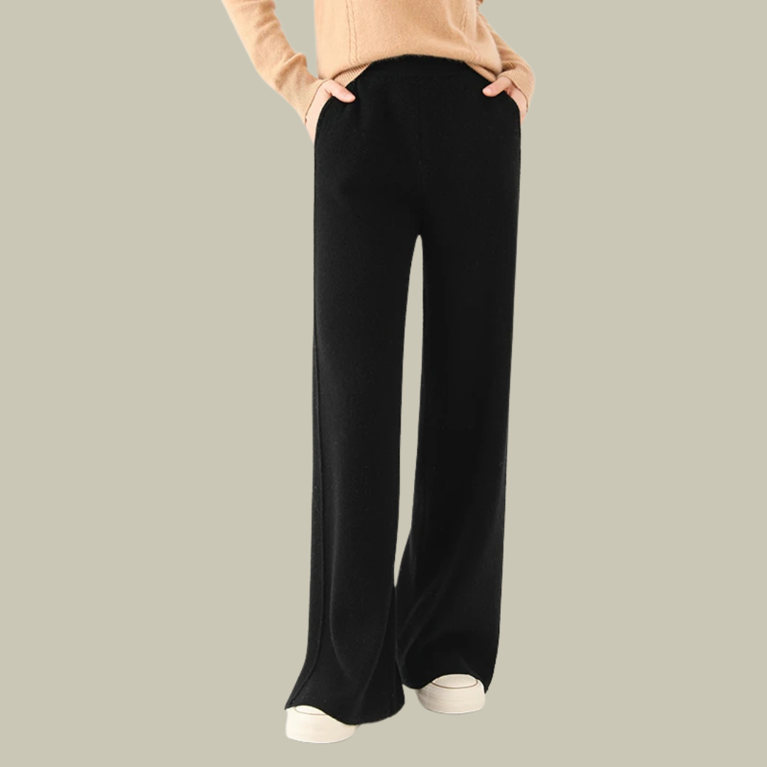 Comfortable Women's Knitted Trousers Loose Fit