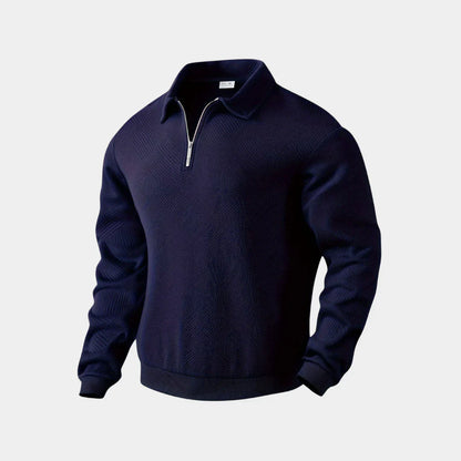 Men's Pullover Half-Zip Stand-Up Collar Modern