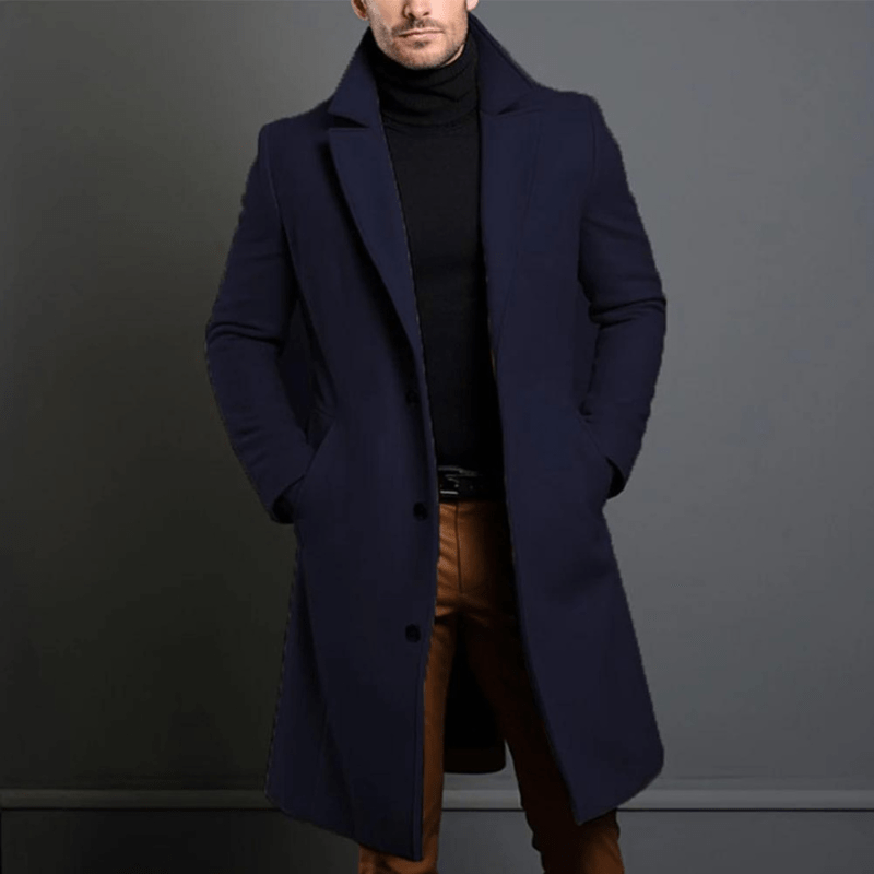 Men's Winter Coat Long Warm Elegant
