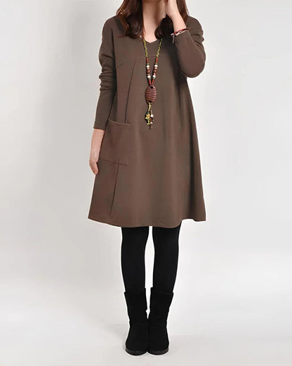 Comfortable Casual Dress With Practical Pockets