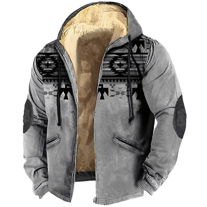 Männer Kapuzenjacke Tribal Style Modern