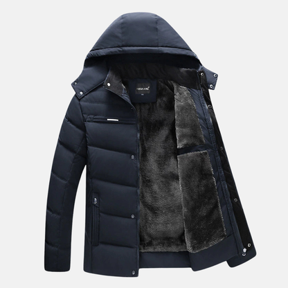 Fleece Puffer Jacket Hood Comfortable Oversized