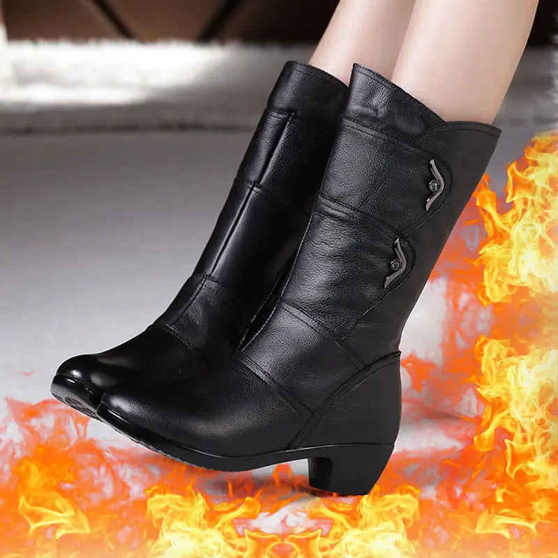 Women's Ankle Boots High Platform Wedge Heel Chunky