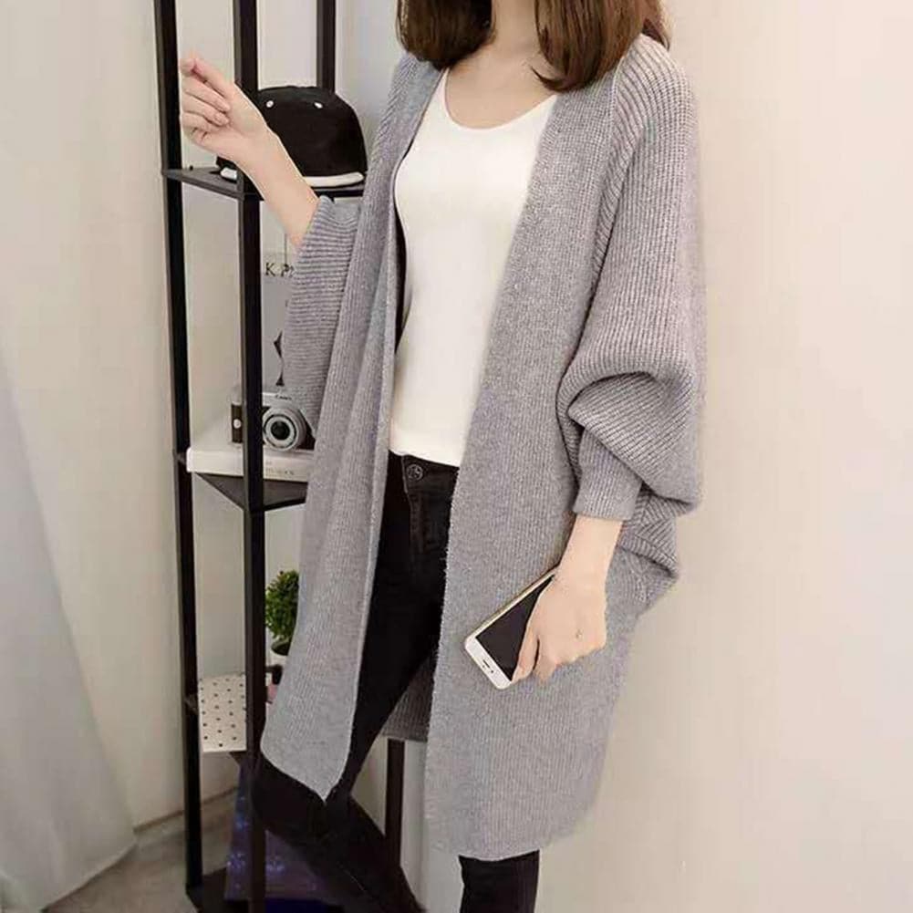 Long Cardigan Soft Knit Loose Fit Pockets