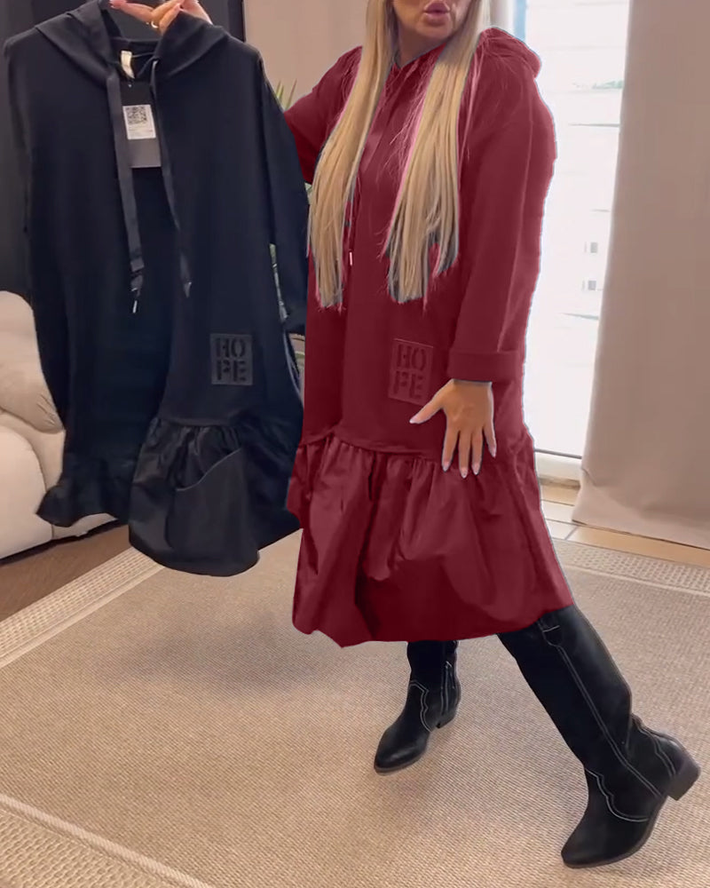 Women's Long-Sleeved Hooded Dress