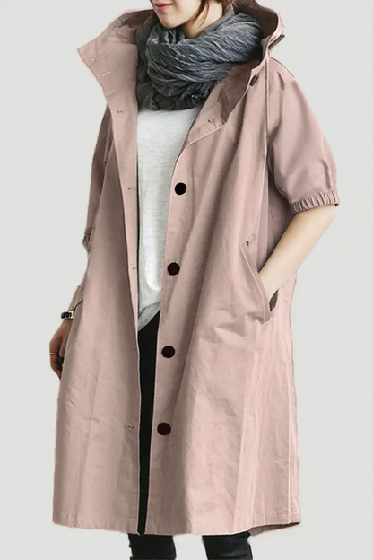 Stylish hooded trench coat