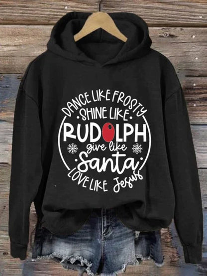 Women's Festive Red Christmas Hoodie